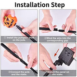 Halloween Pumpkin Stake Lights Set of 5, Solar Lighted 3D Pumpkins Outdoor Waterproof for Garden, Pathway and Yard Decoration - Glow-Paradise