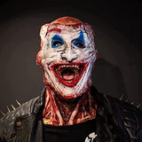Lanckeli Double Layer Peelable Surface Halloween Horror Mask, Scary Joker Mask + Bloody Creepy Skull Mask with Moving Jaw, Made of Latex, Skin Friendly, Suitable for Horror Costume Parties. - Glow-Paradise