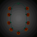 LED Light Up Pumpkin Necklace - Halloween Glass Pendant Necklaces for Party Decoration - Glow-Paradise