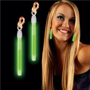 Glow In The Dark Clip On Earrings (Green Color, 1 Pair Per Pack) - Glow-Paradise