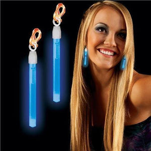 Glow In The Dark Clip On Earrings (Blue Color, 1 Pair Per Pack) - Glow-Paradise