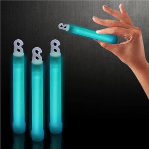 6 Inch Premium Glow Sticks (Aqua Color, 12 Count Per Pack) - Glow-Paradise