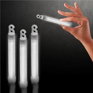 6 Inch Premium Glow Sticks (White Color, 12 Count Per Pack) - Glow-Paradise