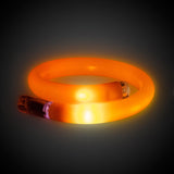 LED Light Up Purple Tube Bracelets (Orange Color, 1 Bracelet Per Pack) - Glow-Paradise