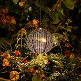 Hanging Solar Lanterns, Large Hanging Solar Lights Outdoor, Metal Waterproof Garden Solar Lanterns Decorations for Yard Tree Fence Patio and Pathway - Glow-Paradise