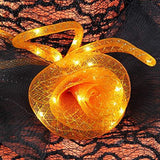 QinYing Orange Halloween Costume LED Light Witch Hats for Women Steeple Top with Lamp for Party Orange - Glow-Paradise