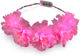 LED Light Up Flowers Halo Headband (Pink Color, 1 Quantity Per Pack) - Glow-Paradise