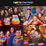 Halloween Light Up Toys for Kids -18 Pack LED Pop Pipes Tubes Bracelets Glow in The Dark Sticks Fidget Toys, Neon Rainbow Birthday Wedding Music Party Favors Supplies Goodie Bag Stuffers Gifts - Glow-Paradise