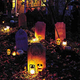 EAMBRITE 4PK 20LT Halloween Skull Pathway Lights End-connectable Skull Stake Lights Waterproof for Halloween Decorations Outdoor Yard Garden Party - Glow-Paradise