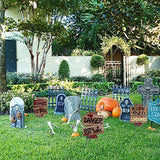 Liecho self-Designed Halloween Decorations Yard Signs Stakes Props Outdoor Decor Scary Zombie Vampire Graves Holiday Party Supplies 3 Pack(15" x 12") - Glow-Paradise