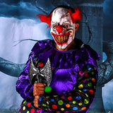 Halloween Latex Clown Mask With Hair for Adults,Halloween Costume Party Props Masks (red hair) - Glow-Paradise
