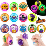 EZIGO 12Pcs Halloween Party Favors for Kids Halloween Stress Balls Squishy Toys Stress Relief Sensory Balls Halloween Goodie Bag Fillers Halloween Treats Non Candy Novelty Halloween Toys Prizes Gifts - Glow-Paradise