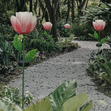 Roaming Light 2 Pack Solar Flowers，Solar Lights Outdoor Garden Flowers, Solar Garden Lights Waterproof for Patio Yard Walkway Pathway Lawn Decorations（Tulip） - Glow-Paradise