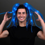 LED Light Up Noodle Headband Flashing Dreads (Blue Color, 1 Quantity Per Pack) - Glow-Paradise