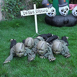AW Animated Crawling Baby Zombie Scary Ghost Baby Doll Halloween Haunted House Decor Sound Sensor Flashing Eyes - Glow-Paradise