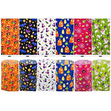 JOYIN 120 PCS Halloween Plastic Treat Bags, Halloween Trick-or-Treat Candy Bags, Goodie Gift Bags for Halloween Party Favors Party Supplies - Glow-Paradise