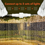 Twinkle Star 300 LED Window Curtain String Light for Christmas Wedding Party Home Garden Bedroom Outdoor Indoor Wall Decorations (Warm White) - Glow-Paradise