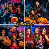 YUJUN 68PCS Halloween Light up Toys,Halloween Party Favors Flashing Ring Bracelets Necklace Trinkets Glow in The Dark LED Finger Lights for Kids Halloween Treats Games Gifts Prizes Non Candy Goodie Bag Fillers (4 Style) - Glow-Paradise