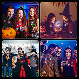 62 PCS Halloween Party Favors Toys for Kids Light Up Halloween Led Rings Necklaces Bracelets Brooch - Glow in the Dark Party Supplies Halloween Goodie Bag Fillers, Non Candy Halloween Treats Halloween Prizes for Kids - Glow-Paradise