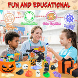28 pcs - Halloween Mochi Squishy Toy Party Favors for Kids 4-8 Stress Relief Toy Goody Bags Fillers Stuffer Piñata Trick or Treat Classroom Prize Bday Gift - Glow-Paradise