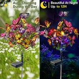 IGRARK Solar Lights Outdoor Garden Butterfly Lights Decorative Solar Stake Lights with Butterflies 2 Pack Decor Powered Waterproof for Garden Yard Pathway - Glow-Paradise