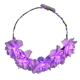 LED Light Up Flowers Halo Headband (Purple Color, 1 Quantity Per Pack) - Glow-Paradise