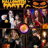 Halloween Spin LED Rings 12 Pack Fidget Light Up Rotating Rings Halloween Party Favors for Kids Skull Eyeball Ghost Spider Web Pumpkin Glow in The Dark Halloween Party Games Supplies Toys Gifts - Glow-Paradise