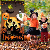 Figoal Halloween Bean Bag Toss Game with Pumpkin Ghost Bat Kids Children Family Party Halloween Night Theme Indoor/Outdoor Parties Supplies Decoration - Glow-Paradise