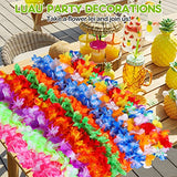70 Counts Hawaiian Leis Bulk Luau Party Decorations Hawaiian Tropical Party Favors Lei for Adults Kids Hawaii Silk Flower Leis Necklaces Headbands Wristbands Hawaiian Luau Party Supplies Floral Leis - Glow-Paradise