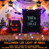 200 Pcs Halloween LED Light up Rings Glow In The Dark Pumpkin Rings Halloween Rings Toy For Kids Adults Halloween Finger Flashing Lights for Trick or Treat Halloween Party Decoration - Glow-Paradise