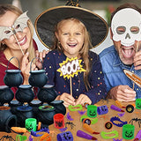 ATFUNSHOP 240 PCS Halloween Party Favors 30 Pack Prefilled Small Plastic Witch Cauldron Halloween Toys in Bulk Halloween Prizes Gifts Miniatures for Kids Trick or Treat - Glow-Paradise