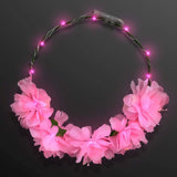 LED Light Up Flowers Halo Headband (Pink Color, 1 Quantity Per Pack) - Glow-Paradise