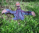 FUSPWEAO Scary Halloween Decorations Outdoor, Sound Induction Animated Zombie Halloween Groundbreaker, Halloween Motion Activated Props, Yard Animatronic Zombie Props with Glowing Eyes Creepy Sound - Glow-Paradise