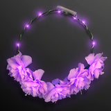 LED Light Up Flowers Halo Headband (Purple Color, 1 Quantity Per Pack) - Glow-Paradise