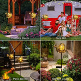 Garden Decor Solar Lights Metal Snail Outdoor LED Stakes for Pathway, Patio, Lawn, Yard, Lawn Ornament(Bronze) - Glow-Paradise