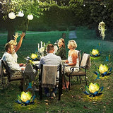 Garden Solar Lights Decorative, Crackle Globe Glass Lotus Flower with Fairy Decor, Mother's Day Gifts Metal Lotus Lamp for Garden Patio Lawn Walkway Tabletop(Warm White) - Glow-Paradise