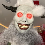 2 Pack Creepy Halloween Mask Eyes Glow,Smiling Demons Terror Ghost Dance Party Mask,Cosplay Props Scary Halloween Costume Party Props Grey-white mask - Glow-Paradise
