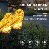 Solar Garden Stake Lights - 2 Pack Owl Solar Lights Outdoor Garden,IP67 Waterproof Warm White LED Solar Stake Lights for Garden, Patio, Yard, Lawn, Walkway Decoration(Brown) - Glow-Paradise