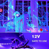 Onforu 32.8ft LED Black Light Strip Kit, 600 Units Lamp Beads, 12V Flexible Blacklight Fixtures, 10m LED Ribbon, Non-Waterproof Black Lights for Glow Party, Indoor Birthday Party, Body Paint,Halloween - Glow-Paradise