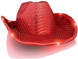 LED Flashing Cowboy Hat With Sequins (Red Color, 1 Quantity Per Pack) - Glow-Paradise