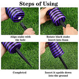 RUODON Halloween Witch Legs 13 Inches Upside Down Wicked Witch Legs Prop with Broomstick and Maple Leaves for Patio, Yard Witch Legs Decorations, Purple and Black - Glow-Paradise
