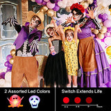 Auney 50 Packs Halloween LED Light Up Rings for Kids, Glow in The Dark Party Supplies Halloween Light up Toys Treat Bag Fillers - Glow-Paradise