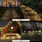 Gardencave 6 Pack Solar Lights Outdoor Garden Decorative Solar Garden Lights with Warm Light Waterproof Solar Pathway Landscape Lights for Path Patio Backyard Walkway Yard Garden Decor (Black, 6Pcs) - Glow-Paradise