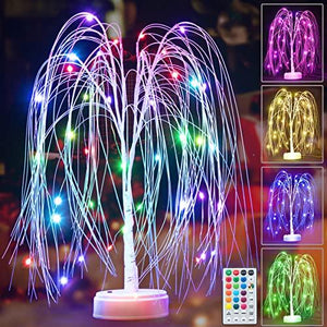 Pooqla Colorful Lighted Willow Tree with Remote, 40LED 22