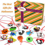Coluans 15Pc Halloween LED Necklaces Party Favors for Kids and Adults with Gift Package Halloween Light up Toys Treat Bag Fillers - Glow-Paradise
