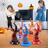 Dokeawo Inflatable Witch Hat Ring Toss Game, 16 Pcs Halloween Ring Toss Games Funny Garden Toys for Kids Adults Halloween Party Ring Toss Set - Glow-Paradise