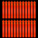 6 Inch Glowstick Candles (Red Color, 24 Count Per Pack) - Glow-Paradise