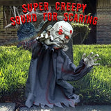 FUSPWEAO Scary Halloween Decorations Outdoor Zombie, Animated Zombie Halloween Decorations, Creepy Moving Halloween Groundbreaker, Motion Activated Halloween Props with Glowing Eyes Creepy Sound - Glow-Paradise