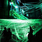1400 sqft Halloween Spider Web Decorations, Super Stretch Fake Spider Webs, White Webbing Spooky Cobwebs Halloween Supplies for Halloween Party Decorations Bar Haunted House - Glow-Paradise