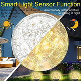 Garden Solar Lights Outdoor, 2 Packs Crack Glass Ball Solar Ground Lights, Waterproof 40 LED Solar Patio Lights for Walkway Garden, Yard, Lawm, Outdoor Decoration( (Warm White) - Glow-Paradise
